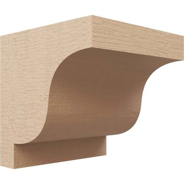 Ekena Millwork 8"W x 8"D x 8"H Wide Newport Rough Cedar Woodgrain TimberThane Corbel, Primed Tan CORUR08X08X08NEWRCPR - main